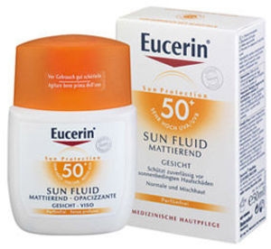 Eucerin Cлънцезащитен матиращ флуид за лице SPF 50+ 50 ml