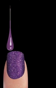 Комплект „Луди кристали“ - лак + микрокристали + мини четка – цвят Urban Purple