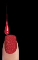 Комплект „Луди кристали“ - лак + микрокристали + мини четка – цвят Urban Red