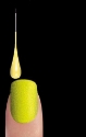 Комплект „Луди кристали“ - лак + микрокристали + мини четка – цвят Fluo Yellow