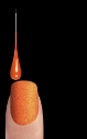 Комплект „Луди кристали“ - лак + микрокристали + мини четка – цвят Fluo Orange