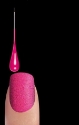 Комплект „Луди кристали“ - лак + микрокристали + мини четка – цвят Fluo Pink