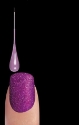 Комплект „Луди кристали“ - лак + микрокристали + мини четка – цвят Fluo Violet