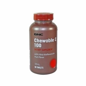 ВИТАМИН С 100 mg ДЪВЧАЩИ ТАБЛЕТКИ x  90   GNC Chewable C 100  