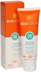 BioSolis  Био слънцезащитен крем за лице SPF 30  50 ml  SUN MILK FOR FACE AND BODY SPF30 