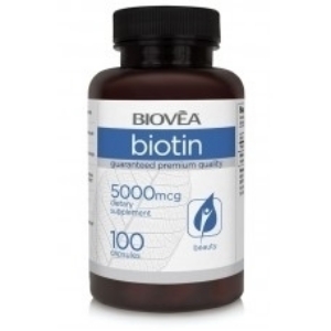 БИОТИН  5000mcg  100 капс.  Biovea  BIOTIN 