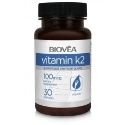 Biovea  Витамин K2 100mcg 30 kaпс.  VITAMIN K2 
