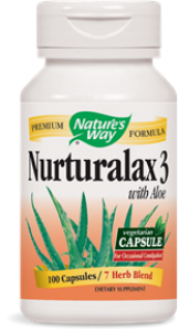НАТУРАЛАКС 3 С АЛОЕ  430 mg  100 kaпс.   Nature's Way Nurturalax 3 with Aloe 