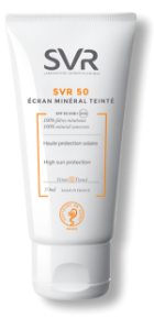 SVR 50 Ecran PS  Mineral Teinté Crème 50 ml Тениран слънцезащитен крем за нетолерантна суха кожа SPF 50