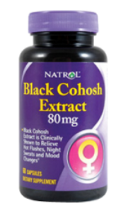 Natrol   Екстракт от Черен Кохош 80 mg   60 капс. Black Cohosh Extract