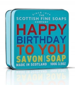 Scottish Fine Soaps  Сапун в мет.кутия Честит Рожден Ден 100g Happy Birthday To You Soap Tin 