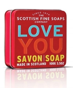 Scottish Fine Soaps  Сапун в мет.кутия Обичам те 100g  Love You Soap Tin 