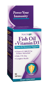 Natrol   Рибено масло + Витамин D3 90 гел капс. Natrol Fish Oil + Vitamin D3