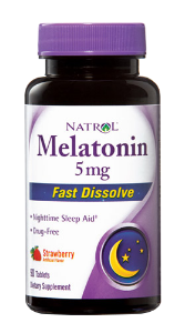 Natrol  Мелатонин 5mg 90 табл.бързо  разтв. Melatonin Fast Dissolve Strawberry