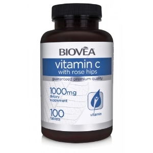 Biovea  Витамин С с шипки 1000 mg  100 табл.VITAMIN C with ROSEHIPS 