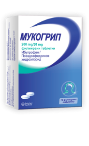 МУКОГРИП 200 mg /30 mg 10 табл. MUCOGRIP 