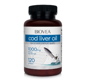 МАСЛО ОТ ЧЕРЕН ДРОБ НА ТРЕСКА  1000mg 120  капс.  COD LIVER OIL