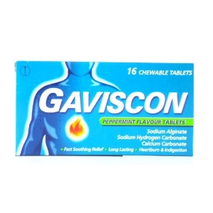 ГАВИСКОН  дъвчащи  табл. 16  GAVISCON PEPPERMINT TABLETS 