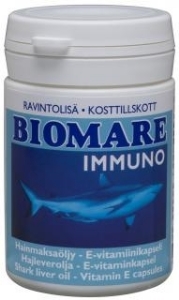 БИОМАРЕ ИМУНО 100 капс. Biomare Immuno Shark liver oil - vitamin E capsule