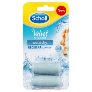 Scholl  ПЪЛНИТЕЛ ЗА АВТОМАТИЧНА ПИЛА  ЗА МОКРА И СУХА КОЖА 2 бр.Velvet Smooth™ Wet & Dry Replacement Roller Heads