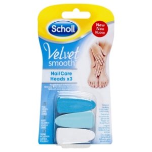 Scholl  ПЪЛНИТЕЛИ  ЗА  АВТОМАТИЧНА СИСТЕМА  ЗА  ОФОРМЯНЕ  НА  НОКТИ 3 бр. Velvet Smooth™ Nail Care System Refills