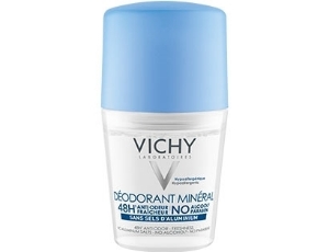 VICHY  Минерален дезодорант рол-он  без алуминиеви соли 50 ml Mineral Deodorant  Without Aluminum Salts  Roll-on