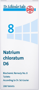ШУСЛЕРОВИ СОЛИ N8 НАТРИУМ ХЛОРАТУМ D6 80 табл.Dr. Schüssler Salt No. 8 Natrium chloratum D6