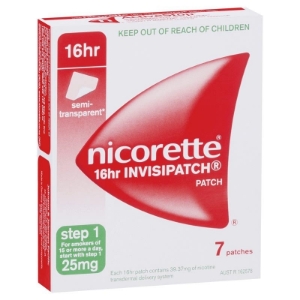 НИКОРЕТЕ ИНВИЗИПАЧ 25МГ/16Ч 7 бр. NICORETTE INVISIPATCH 25mg 7 pack