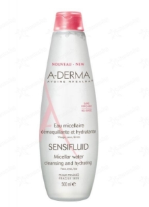 A DERMA SENSIFLUID MICELLAR REMOVING AND MOISTURIZING WATER 500 ml СЕНСИФЛУИД МИЦЕЛАРНА ВОДА