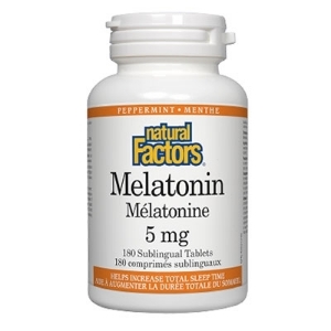 МЕЛАТОНИН 5 mg 180 табл. Natural Factors Melatonin 5 mg  Peppermint