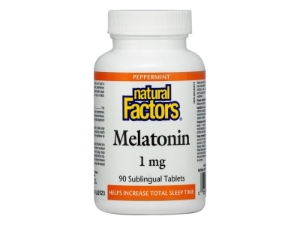 МЕЛАТОНИН 1 mg 90 табл. Natural Factors Melatonin 1 mg  Peppermint