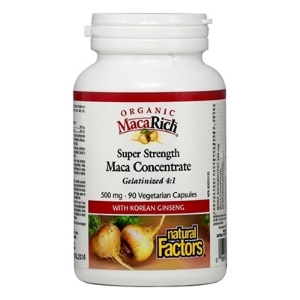 МАКА КОНЦЕНТРАТ 500 mg 90 вег. капс. Natural Factors Organic MacaRich 