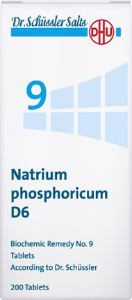 ШУСЛЕРОВИ СОЛИ N9 НАТРИУМ ФОСФОРИКУМ D6 200 табл.  Dr. Schüssler Salt No.9 Natrium phosphoricum D6