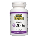 ВИТАМИН E  D-АЛФА ТОКОФЕРОЛ 100 mg /200IU 90 капс.  Natural Factors  Vitamin E