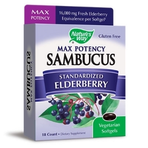 САМБУКУС МАКС 250 mg 18 софтгел капс.  Nature's Way Sambucus Max Potency