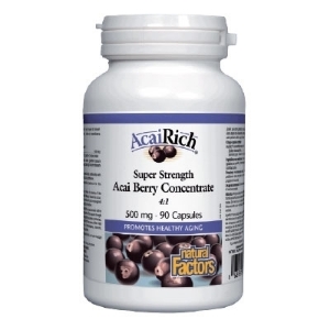 АКАЙ 500 mg 90 капс. Natural Factors  AcaiRich® Super Strength Acai Berry Concentrate