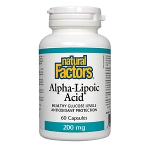 АЛФА ЛИПОЕВА КИСЕЛИНА 200 mg 60 капс. Natural Factors Alpha Lipoic Acid
