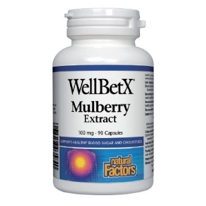 БЯЛА ЧЕРНИЦА, 100 mg 90 kaпс. Natural Factors WellBetX® Mulberry Extract