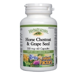 ДИВ КЕСТЕН И ГРОЗДОВО СЕМЕ 350 mg 60 капс. HerbalFactors® Horse Chestnut & Grape Seed