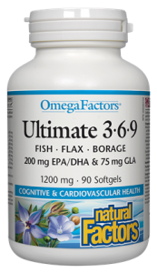 Ултимат Омега 3-6-9 1200 mg 90 софтгел капс. Natural Factors Ultimate 3-6-9