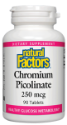 Хром Пиколинат 250 mcg 90 табл. Natural Factors Chromium Picolinate