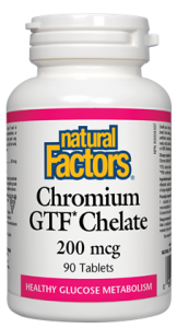 Хром GTF (Хелат) 200 mcg  90 табл. Natural Factors  Chromium GTF Chelate