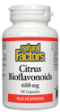 Цитрусови биофлавоноиди + Хесперидин  90 капс. Natural Factors Citrus Bioflavonoids 650 mg Plus Hesperidin