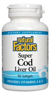 Черен дроб на треска масло 1100 mg 90 софтгел капс. Natural Factors Super Cod Liver Oil