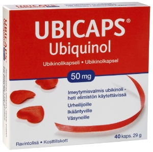 Убикапс, убиквинол 50 mg 40 капс. Ubicaps® Ubiquinol 