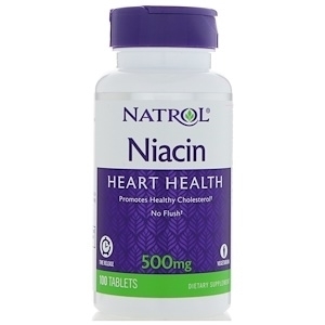 Natrol Ниацин 500 mg 100 табл.   Niacin Time Release 