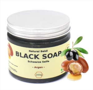 Натурален черен сапун с арганово масло 200g Moroccan Black Soap  with Argan Oil