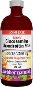 Глюкозамин, хондроитин и MSM 500/360/400 mg    Течна форма 500 ml Webber Naturals Liquid Glucosamine Chondroitin MSM 