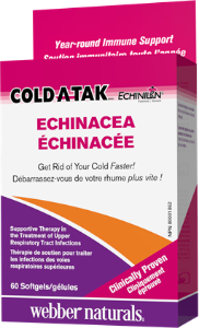 Екстракт от органчна ехинацея 250 mg 60 софтгел капс. Webber Naturals Cold-A-Tak®  Echinacea Blister Packed
