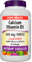 Калций + Витамин D3 90 софтгел капс. Webber Naturals Calcium with Vitamin D3 600 mg/400 IU